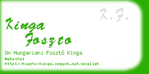 kinga foszto business card